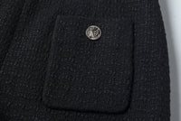 SOMESOWE Dark Grey Silver Button Shorts | MADA IN CHINA