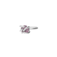 51 E JOHN Deconstruction Pink Twisted Prongs Ring | MADA IN CHINA