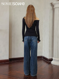 SOMESOWE Deconstruction Waist Deco Jeans | MADA IN CHINA
