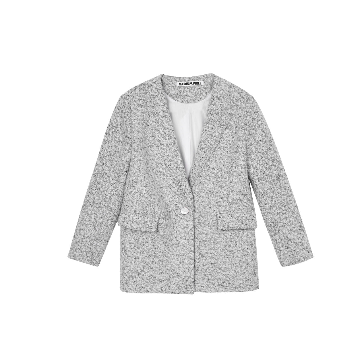 MEDIUM WELL Decorative Collar Fancy Tweed Jacket | MADA IN CHINA