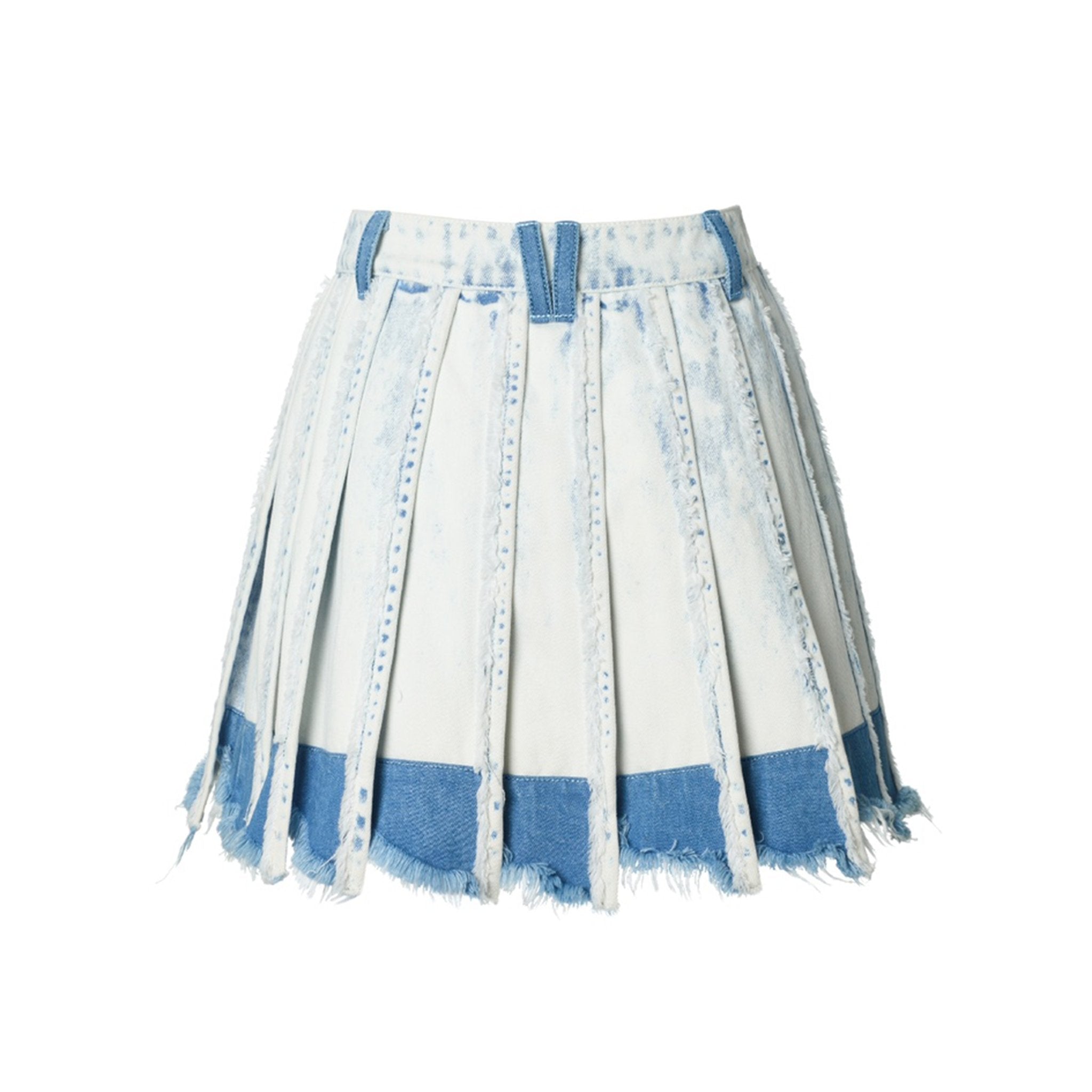 13DE MARZO Denim Pleated Skirt Blue | MADA IN CHINA