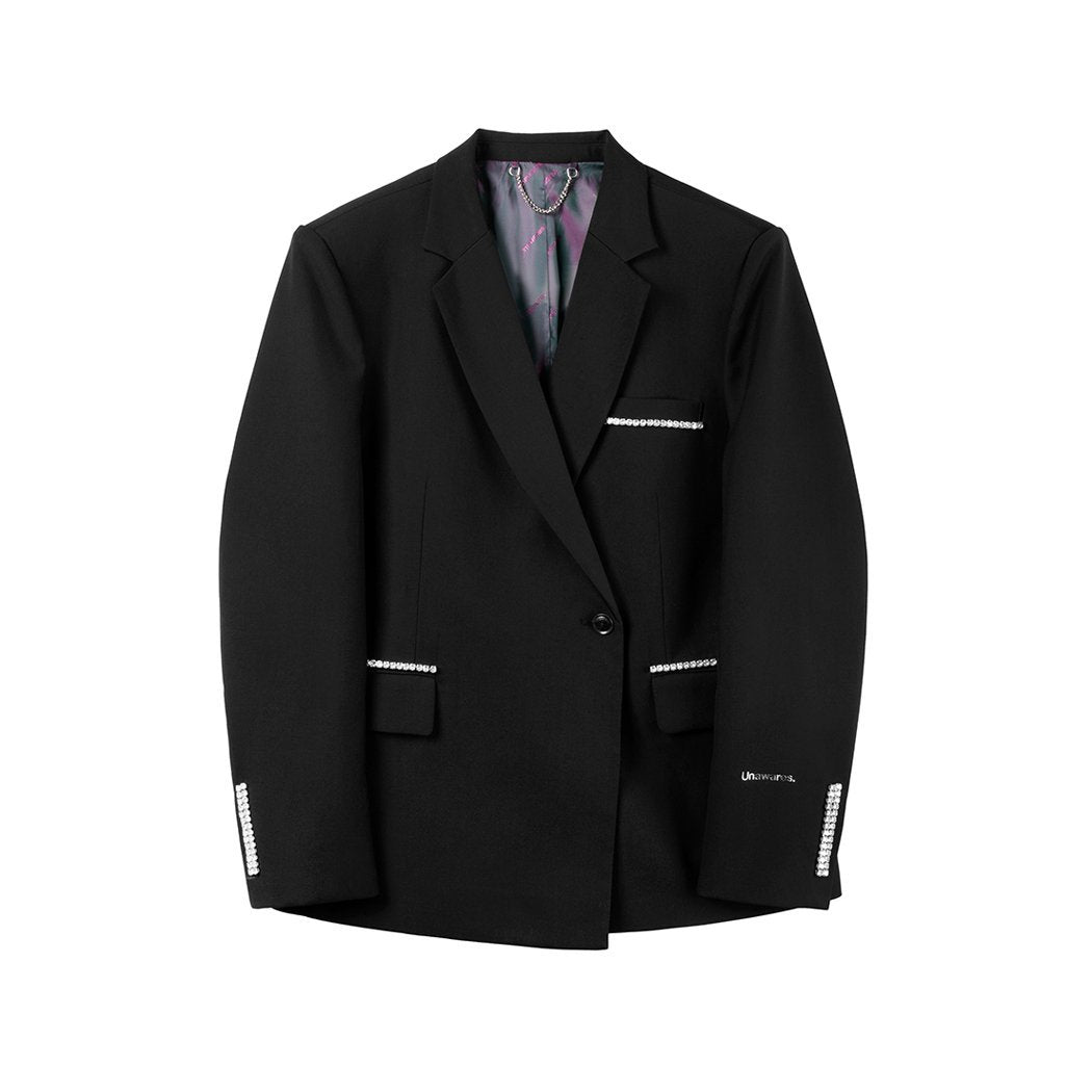 Unawares Diamond Double Breasted Suit Black | MADA IN CHINA