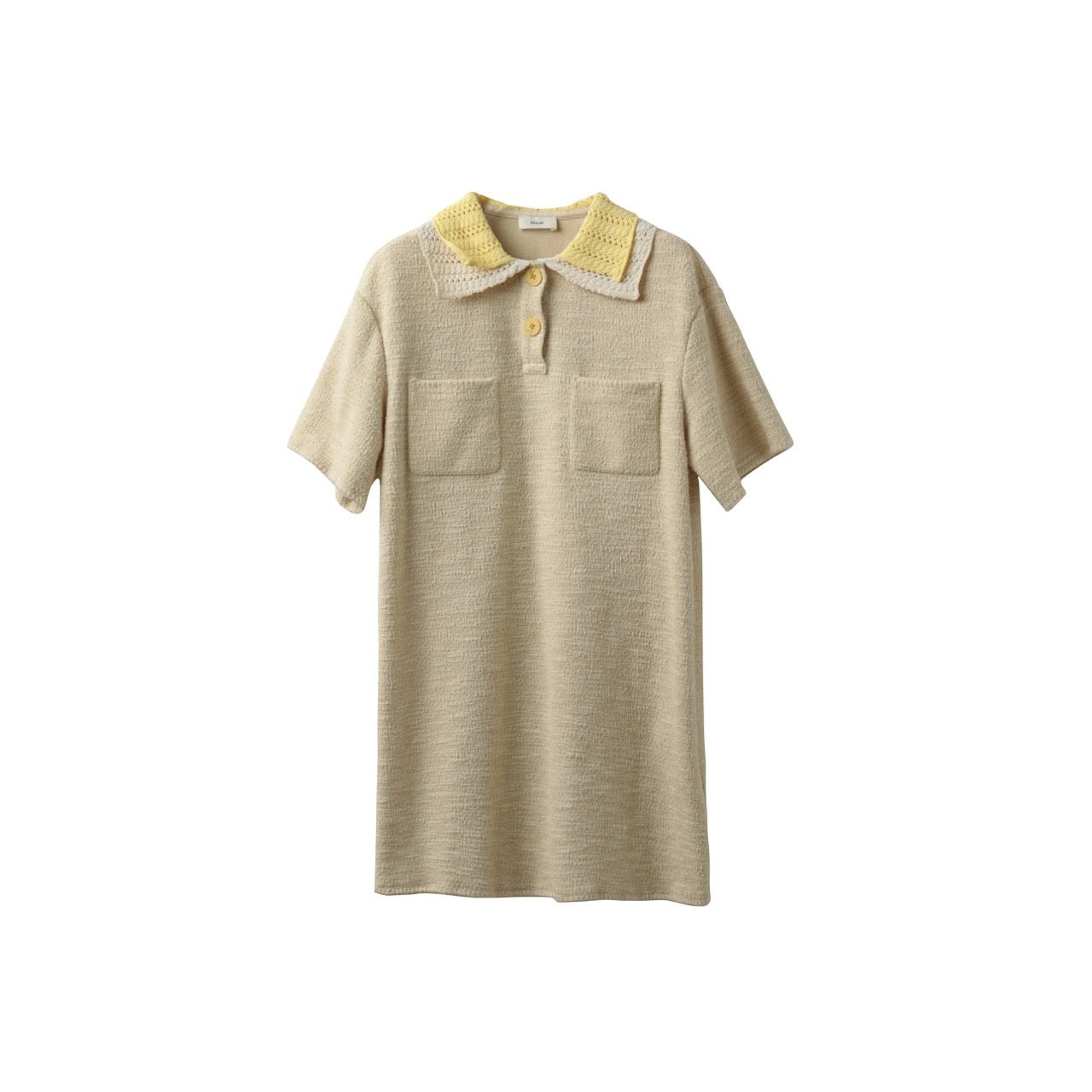 ICE DUST Double Collared Polo Dress Yellow | MADA IN CHINA