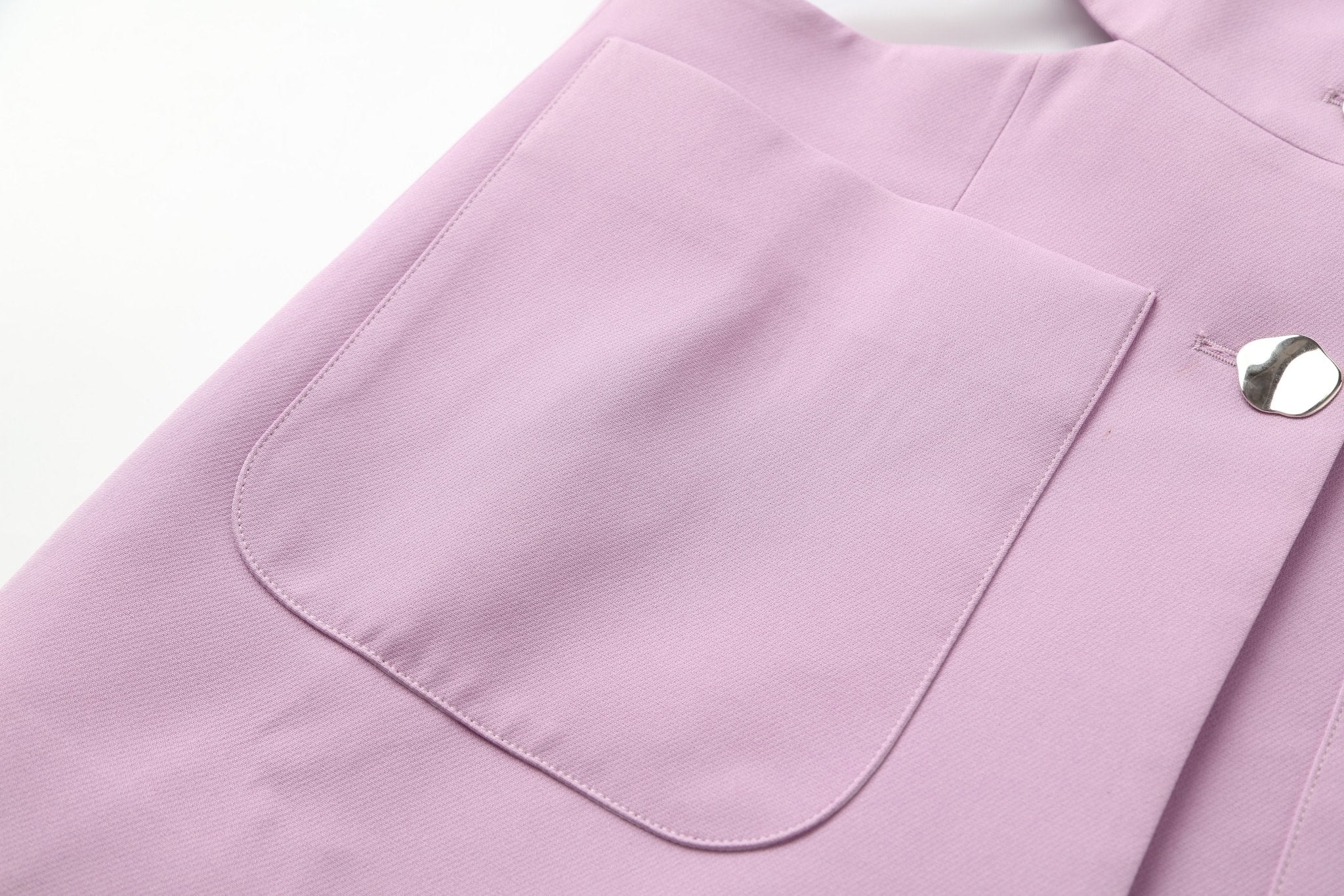 RAY CHU Dream Purple Lace Layering Slim Fit Waist Cutout Blazer | MADA IN CHINA