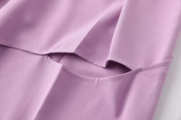 RAY CHU Dream Purple Overlapped Peekaboo Cut Out Trousers | MADA IN CHINA