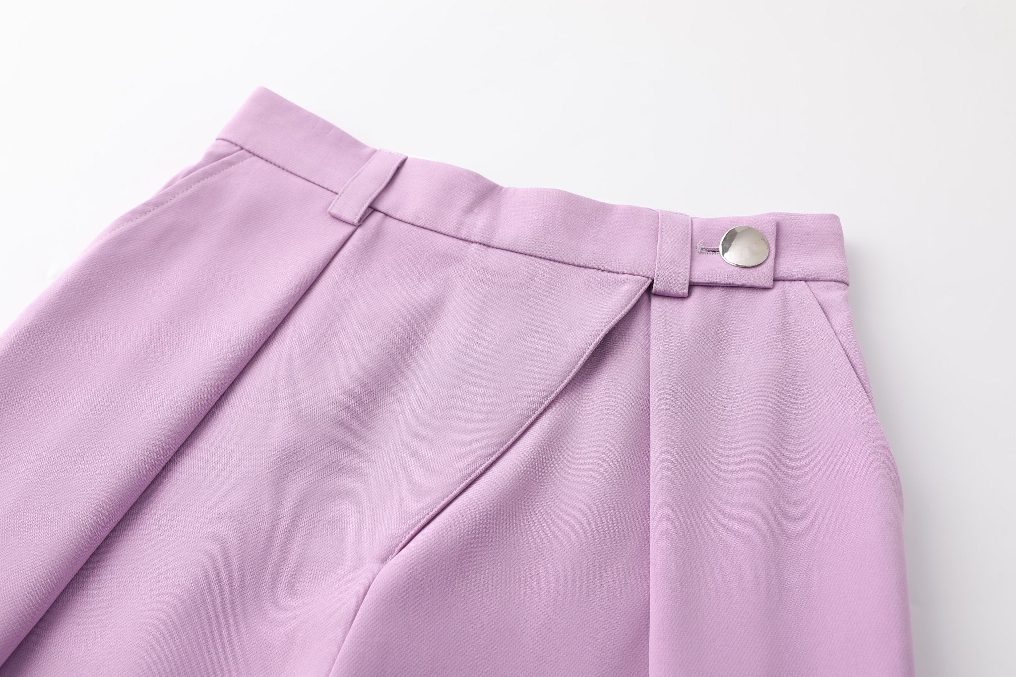 RAY CHU Dream Purple Overlapped Peekaboo Cut Out Trousers | MADA IN CHINA