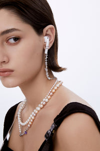 LOST IN ECHO Earphone Chain & Pearl Necklace Silver | MADA IN CHINA