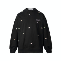 13 DE MARZO Fancy Colored Artificial Diamond Sweater Black | MADA IN CHINA
