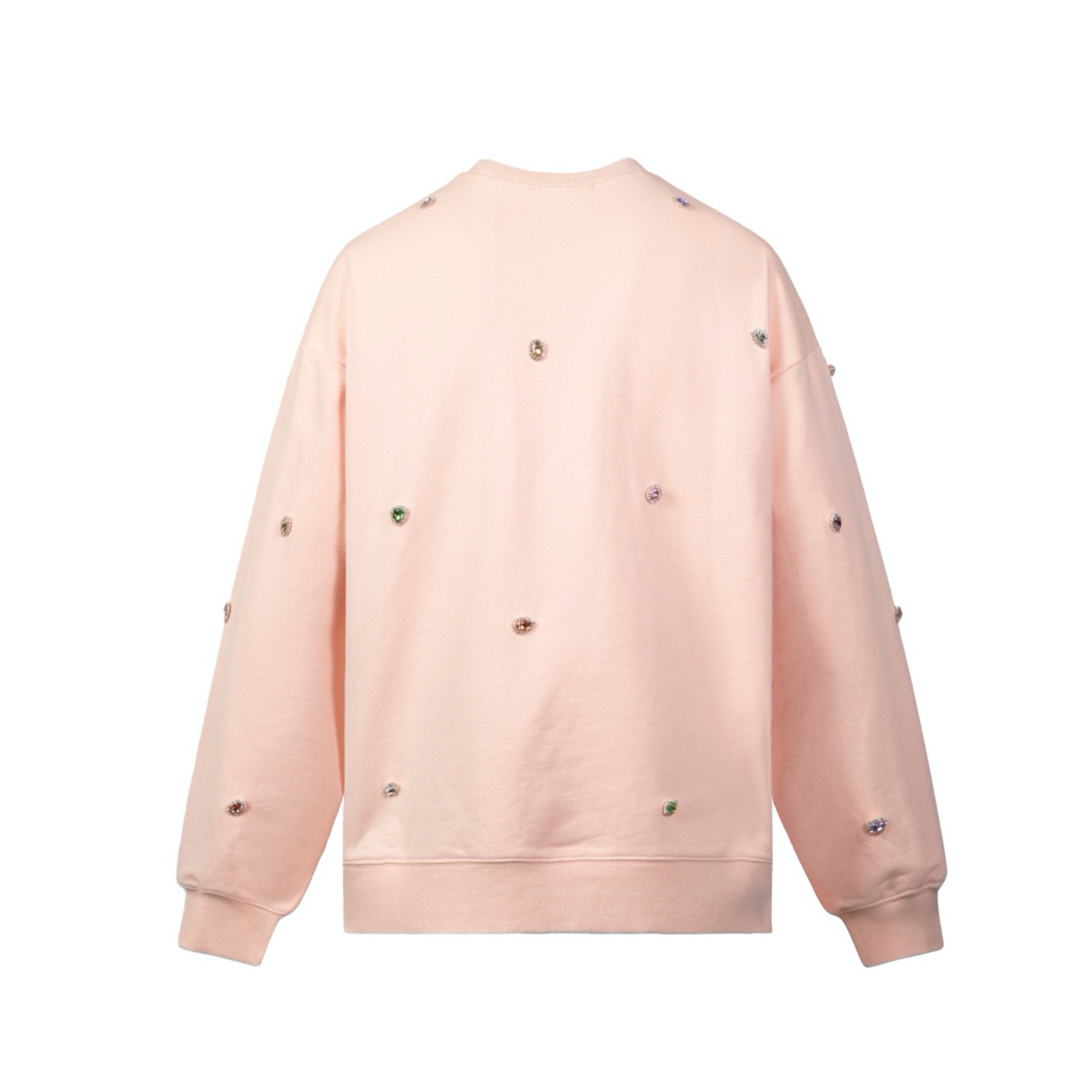13 DE MARZO Fancy Colored Artificial Diamond Sweater Pink | MADA IN CHINA