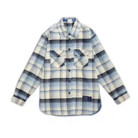 CHARLIE LUCIANO Flannel Shirt Blue | MADA IN CHINA