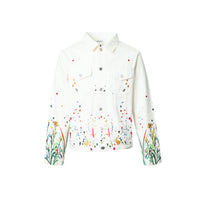 Floral Embroidered Denim Jacket
