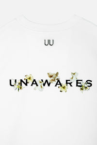 UNAWARES Floral Pattern Loose Fit T-shirt White | MADA IN CHINA