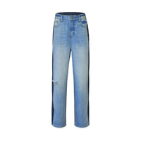 THE TEKKLA Front And Back Patchwork Jeans | MADA IN CHINA