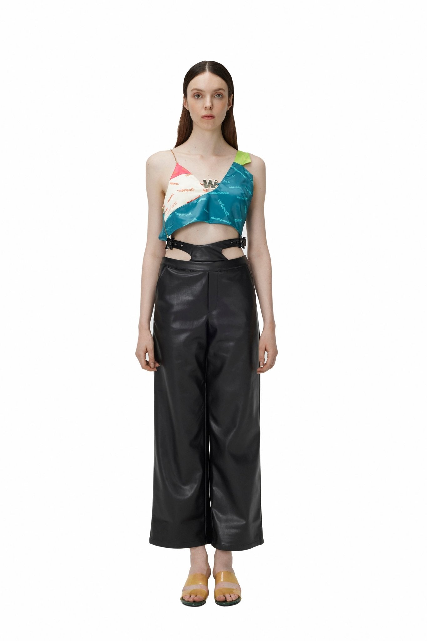 MEDIUM WELL Functional Leather Wide Leg Pants | MADA IN CHINA