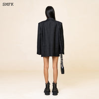 SMFK Garden Black Woolen Oversize Suit | MADA IN CHINA