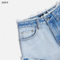 SMFK Garden Puzzle Blue Denim Jeans | MADA IN CHINA