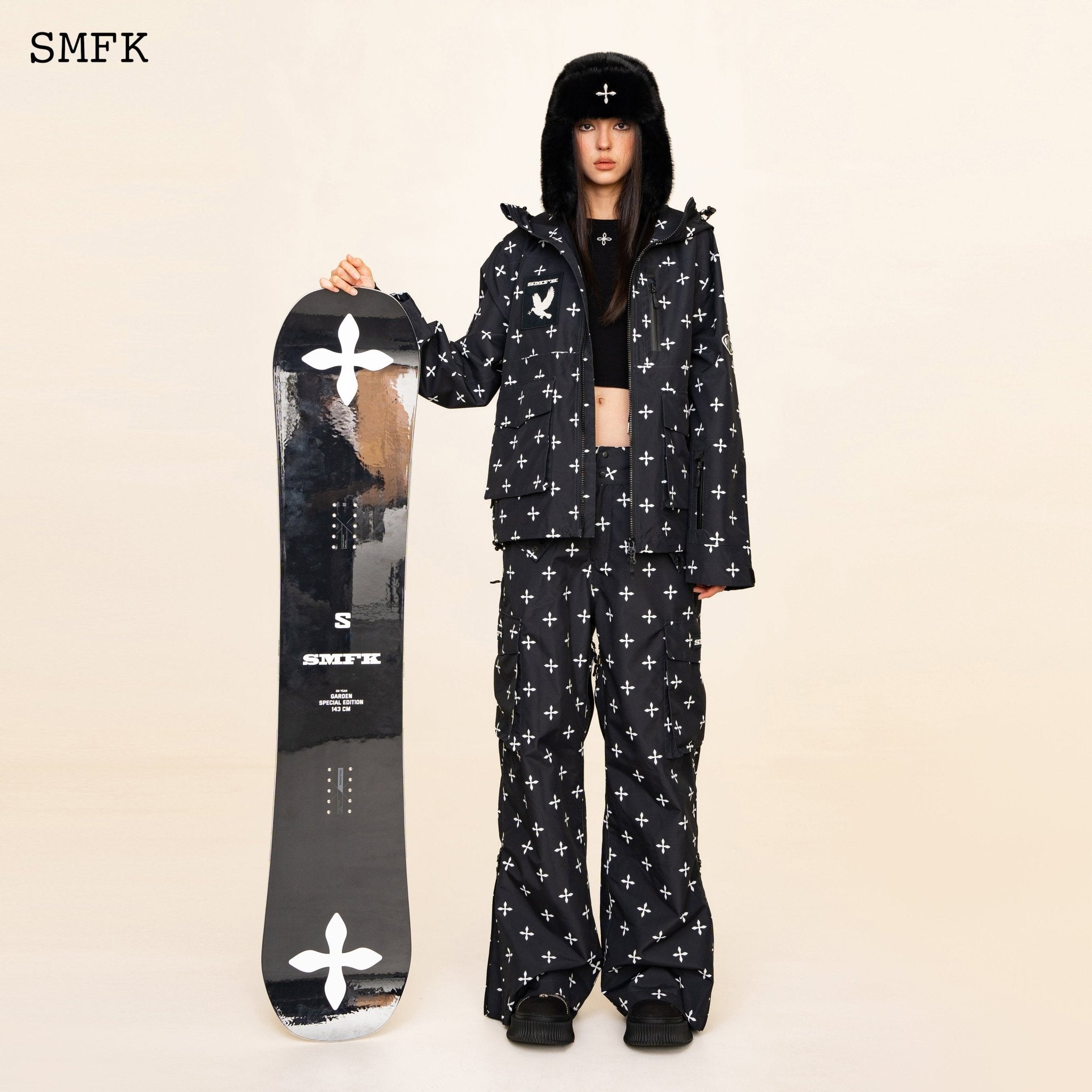 SMFK Garden Ski Snow Jacket In Black | MADA IN CHINA