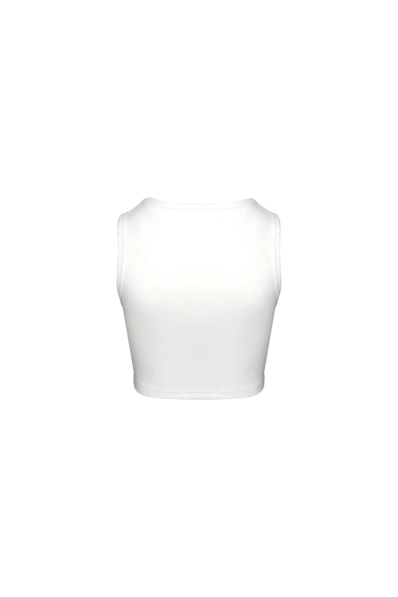 ANN ANDELMAN Gothic Crystal Tank Top White | MADA IN CHINA