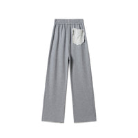 ANDREA MARTIN Gray Destroyed Panel Wide-Leg Pants | MADA IN CHINA