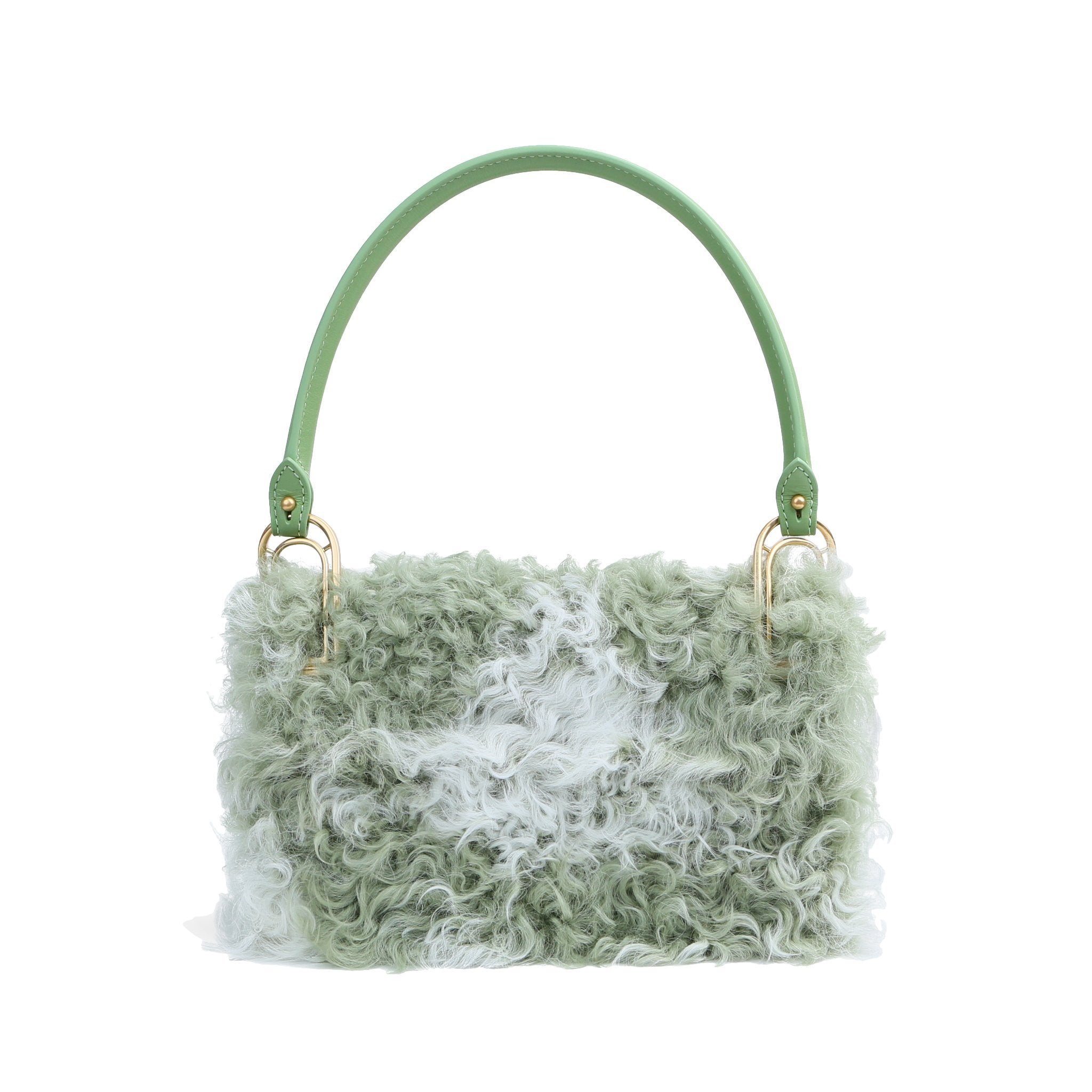 APEDE MOD Green and White Fur Deco Line | MADA IN CHINA