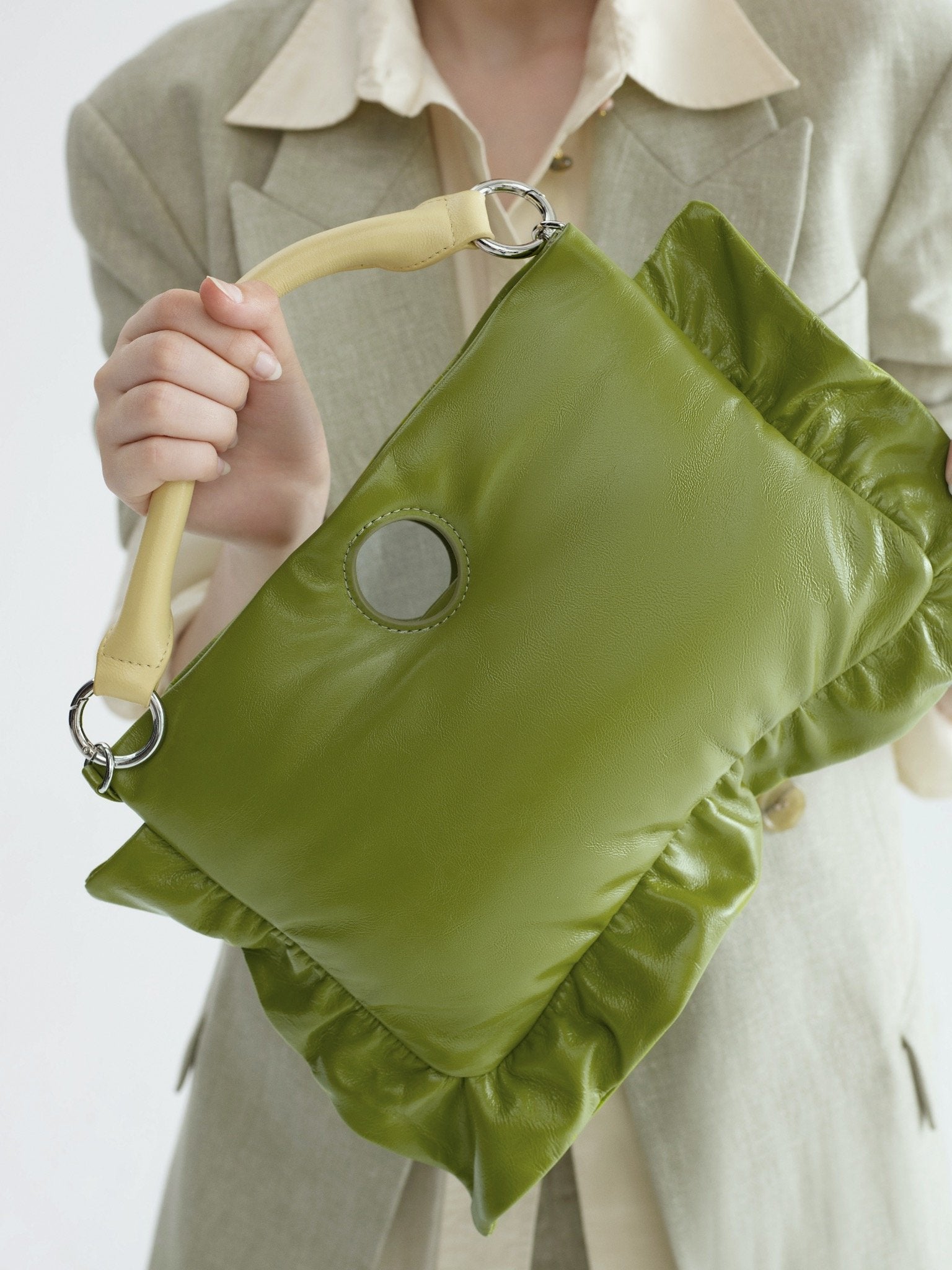 LOST IN ECHO Green Cloud Pillow Bag | MADA IN CHINA