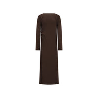 ELYWOOD Green Knit Silhouette Long Dress | MADA IN CHINA