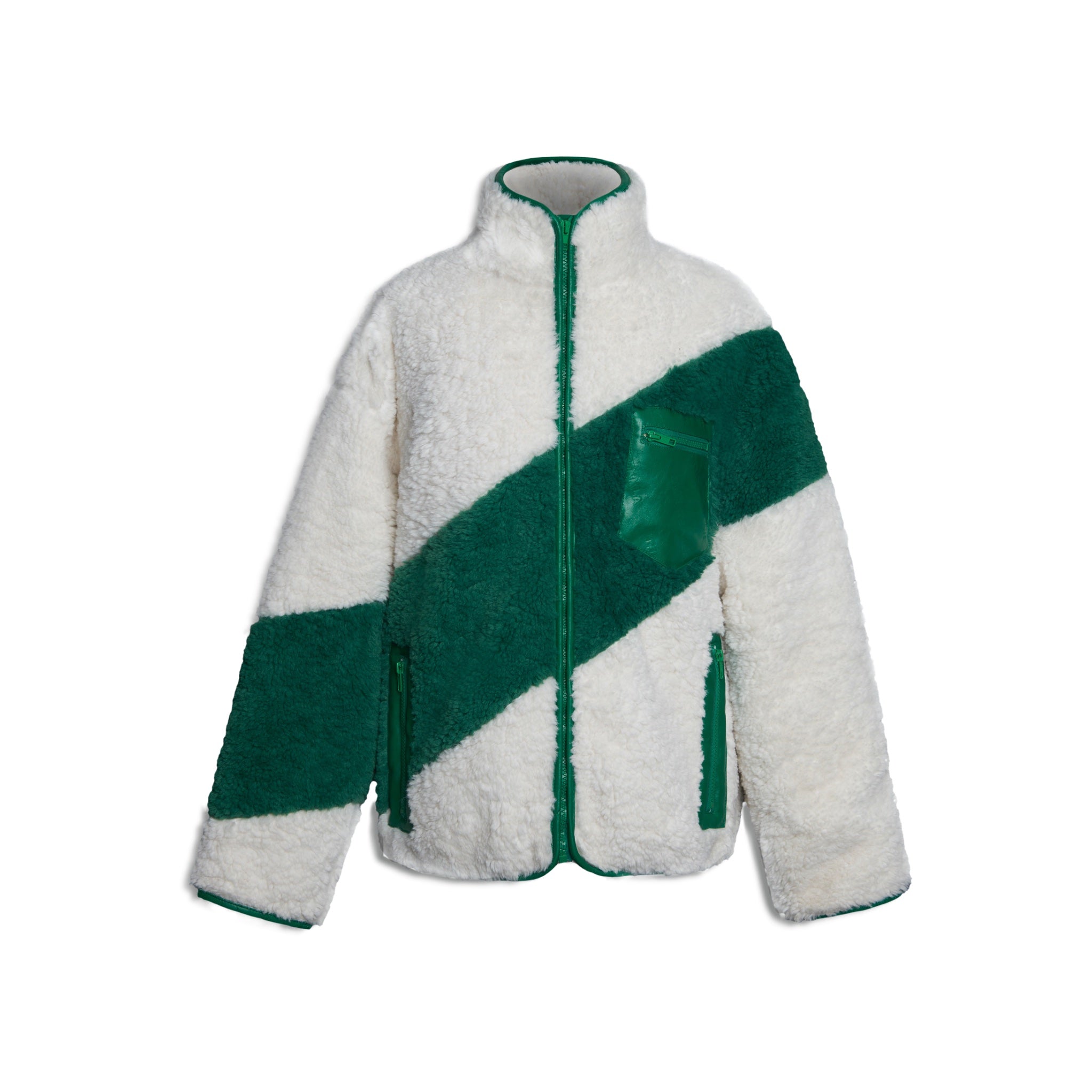 THE TEKKLA Green Lambswool Jacket | MADA IN CHINA