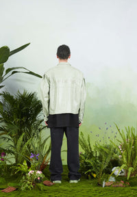 VANN VALRENCÉ Green Short Leather Jacket | MADA IN CHINA