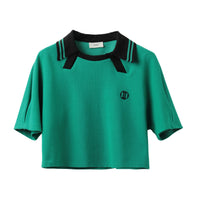 ICE DUST Green Structured Polo Shirt | MADA IN CHINA