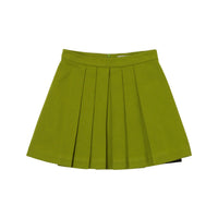 CALVIN LUO Green Symmetrical Pleated Half Skirt | MADA IN CHINA
