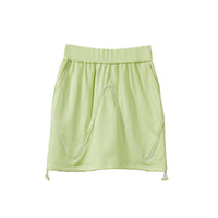VANN VALRENCÉ Green Women Knitted Hip Wrap Skirt | MADA IN CHINA