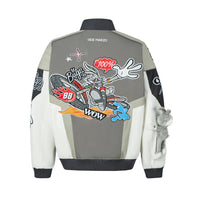 13DE MARZO Grey Bugs Bunny Racing Jacket | MADA IN CHINA