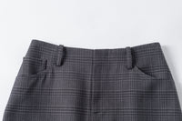 SOMESOWE Grey Checkered Skirt | MADA IN CHINA