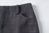SOMESOWE Grey Checkered Skirt | MADA IN CHINA