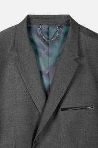 UNAWARES Grey Customized Metal Single Buckle Suit | MADA IN CHINA