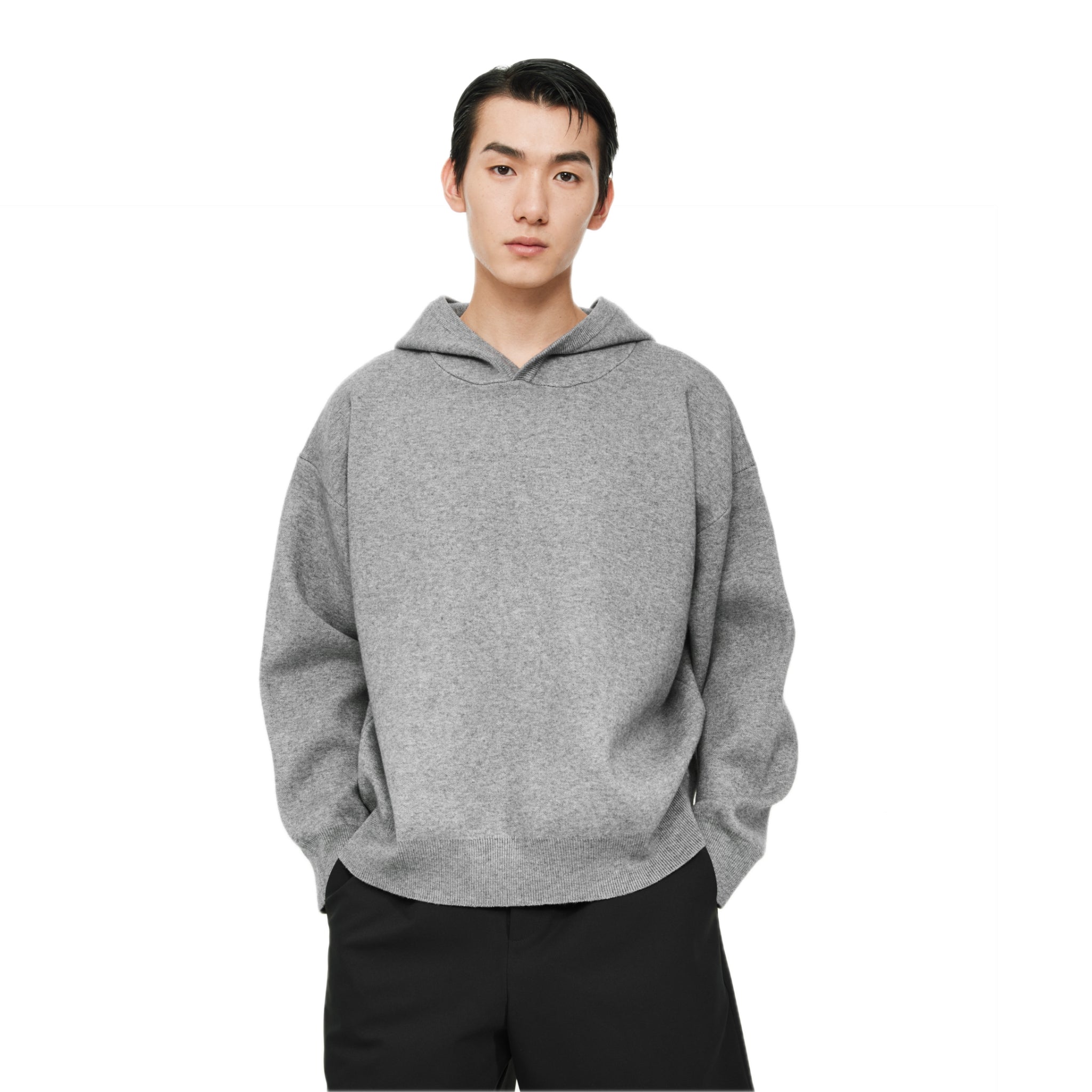 UNAWARES Grey Customized Oversize Hooded Sweatshirt Logo Sweater | MADA IN CHINA