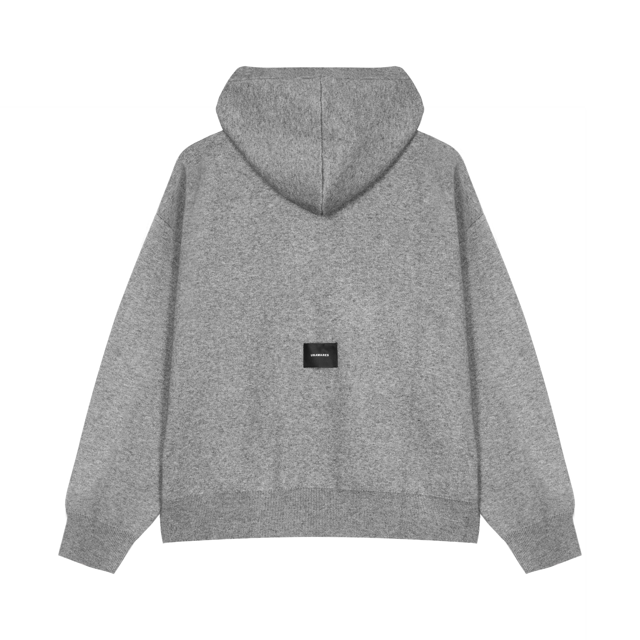 UNAWARES Grey Customized Oversize Hooded Sweatshirt Logo Sweater | MADA IN CHINA