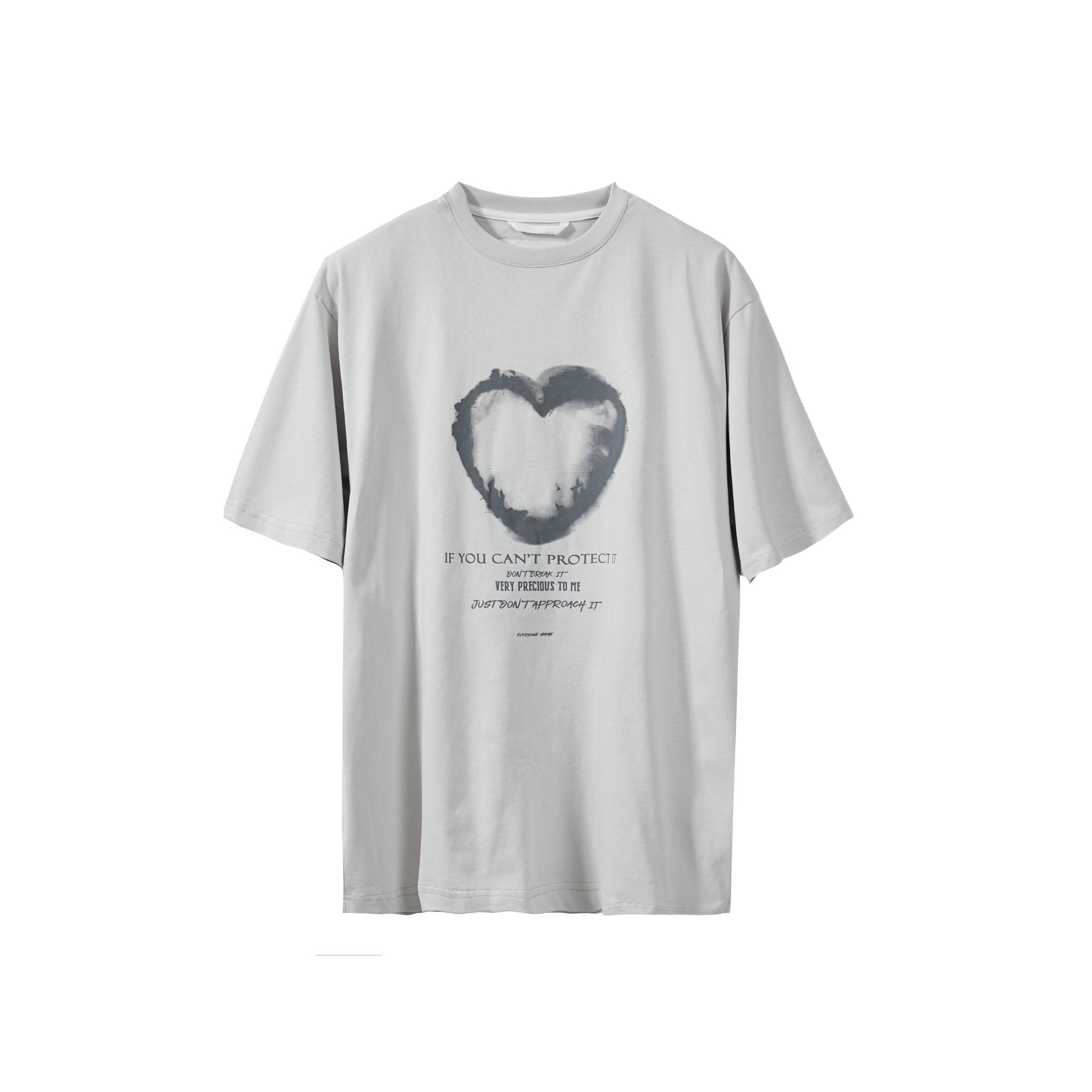 VANN VALRENCÉ Grey Hearts Do Old Style T-Shirt | MADA IN CHINA