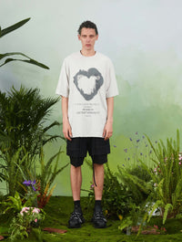 VANN VALRENCÉ Grey Hearts Do Old Style T-Shirt | MADA IN CHINA