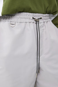 UNAWARES Grey Jacquard Elastic Waist Loose Shorts | MADA IN CHINA
