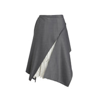 DEPLUMER Grey Lace Pleated Skirt | MADA IN CHINA