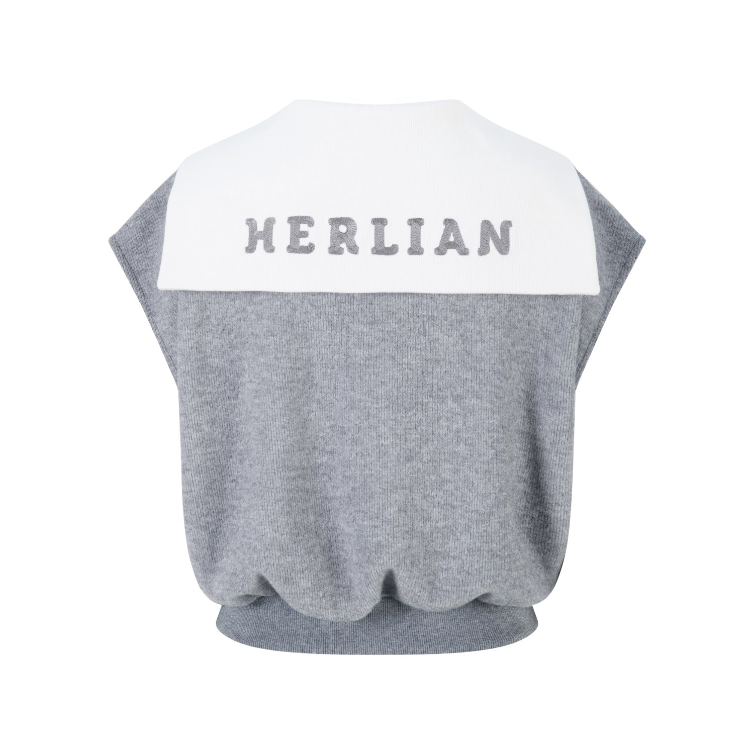 HERLIAN Grey Logo Print Tennis Vest | MADA IN CHINA