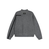UNAWARES Grey Patchwork Loose Pullover Sweater | MADA IN CHINA
