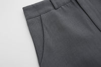 Maca Kaka Grey Patchwork striped culottes | MADA IN CHINA
