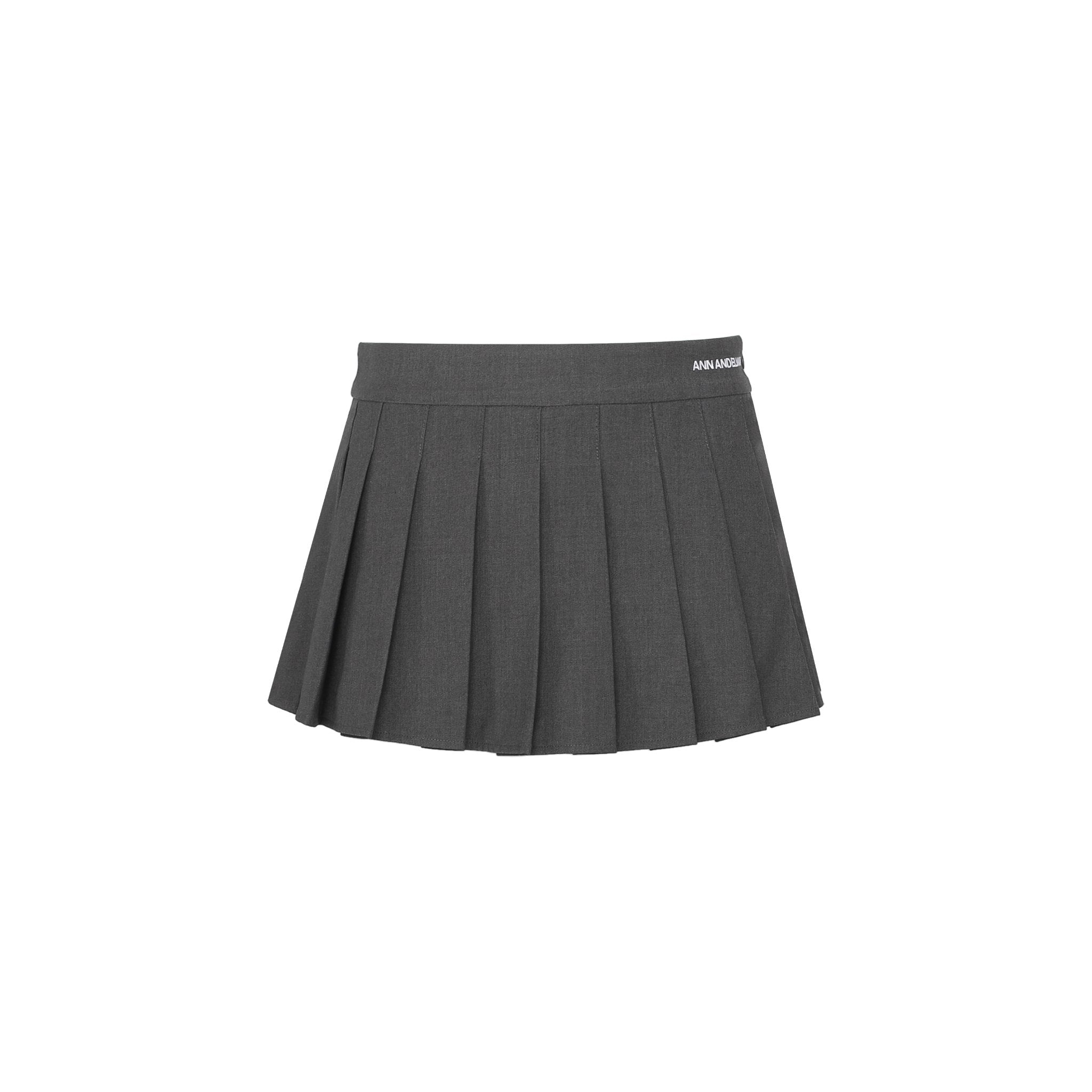 ANN ANDELMAN Grey Pleated Short Skirt & MADA IN CHINA