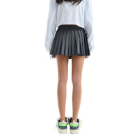 ANN ANDELMAN Grey Pleated Short Skirt | MADA IN CHINA