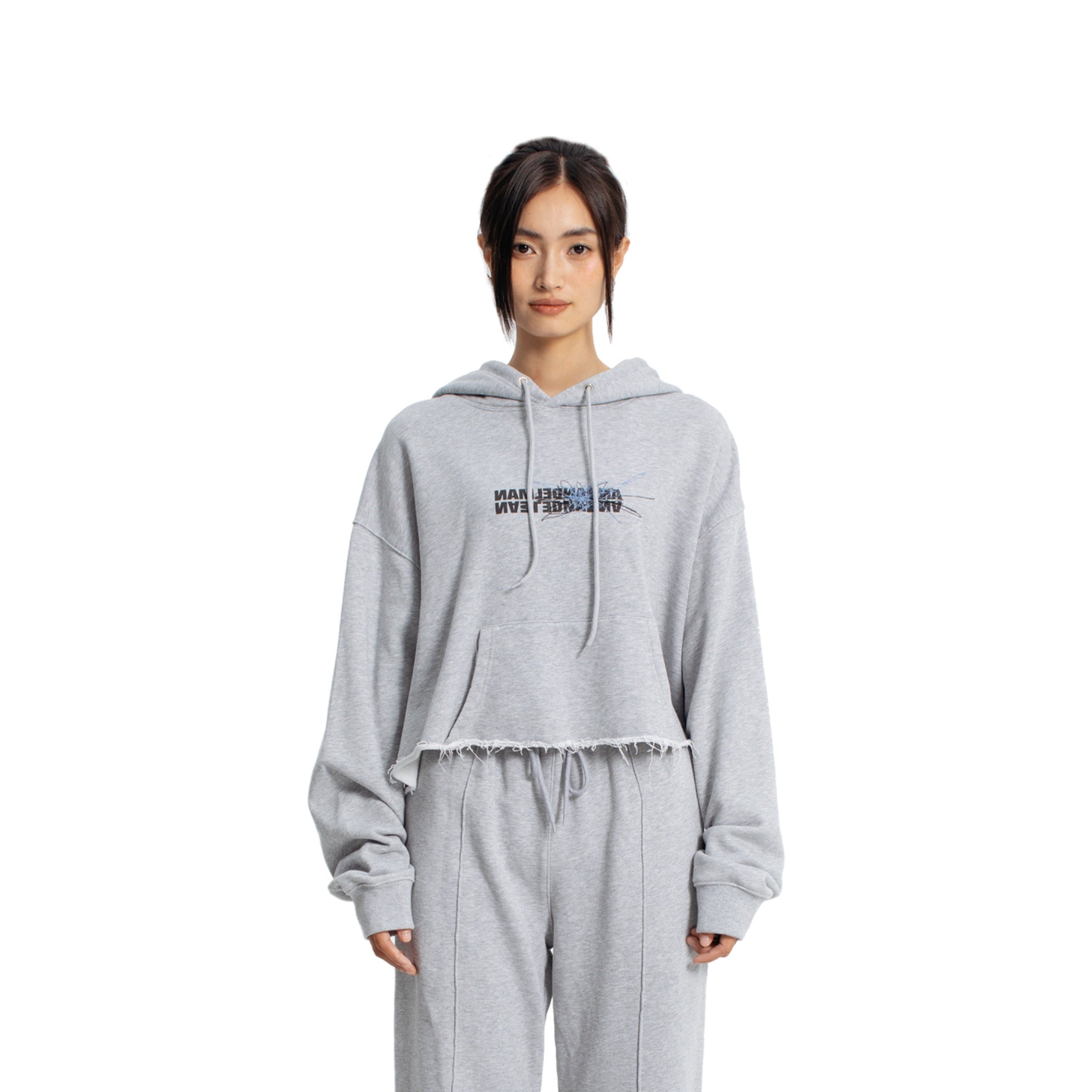 ANN ANDELMAN Grey Reflection Logo Sweatshirt | MADA IN CHINA