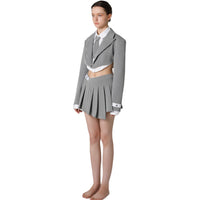 AIN'T SHY Grey Short Uniform Set | MADA IN CHINA