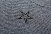 SOMESOWE Grey Stitched Star Bottoming Shirt | MADA IN CHINA