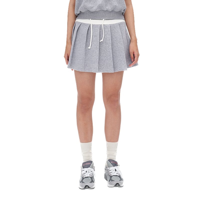 HERLIAN Grey Tennis Pleated Skirt | MADA IN CHINA